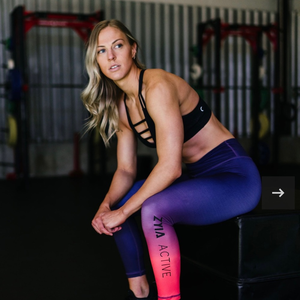 Zyia active purple ombre tights